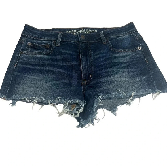 Aeropostale Distressed Denim Shorts Size 9/10 Cut Off Raw Hem Trendy - Picture 1 of 11